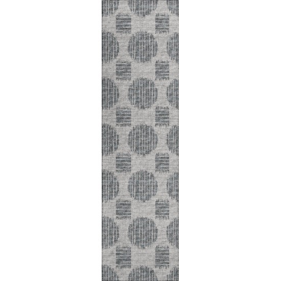 Indoor/Outdoor Sedona SN13 Pewter Washable 2'3" x 7'6" Runner Rug