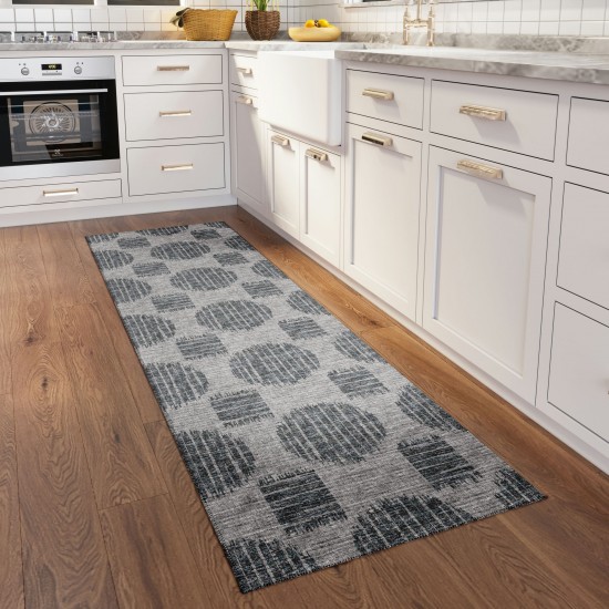 Indoor/Outdoor Sedona SN13 Pewter Washable 2'3" x 10' Runner Rug