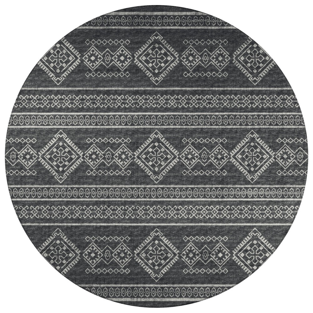 Indoor/Outdoor Sedona SN14 Midnight Washable 10' x 10' Round Rug