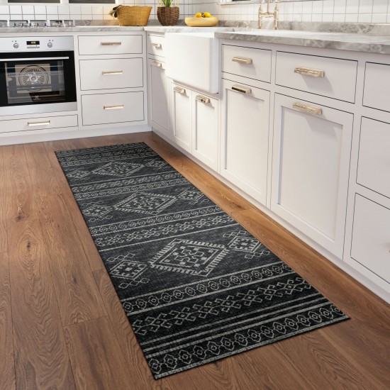 Indoor/Outdoor Sedona SN14 Midnight Washable 2'3" x 7'6" Runner Rug