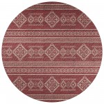 Indoor/Outdoor Sedona SN14 Paprika Washable 10' x 10' Round Rug