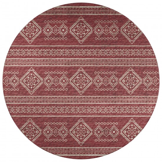 Indoor/Outdoor Sedona SN14 Paprika Washable 10' x 10' Round Rug