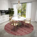 Indoor/Outdoor Sedona SN14 Paprika Washable 10' x 10' Round Rug