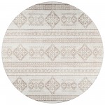 Indoor/Outdoor Sedona SN14 Putty Washable 10' x 10' Round Rug