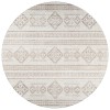 Indoor/Outdoor Sedona SN14 Putty Washable 8' x 8' Round Rug