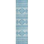 Indoor/Outdoor Sedona SN14 Sky Washable 2'3" x 12' Runner Rug