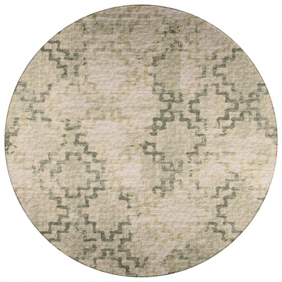 Indoor/Outdoor Sedona SN15 Moss Washable 10' x 10' Round Rug