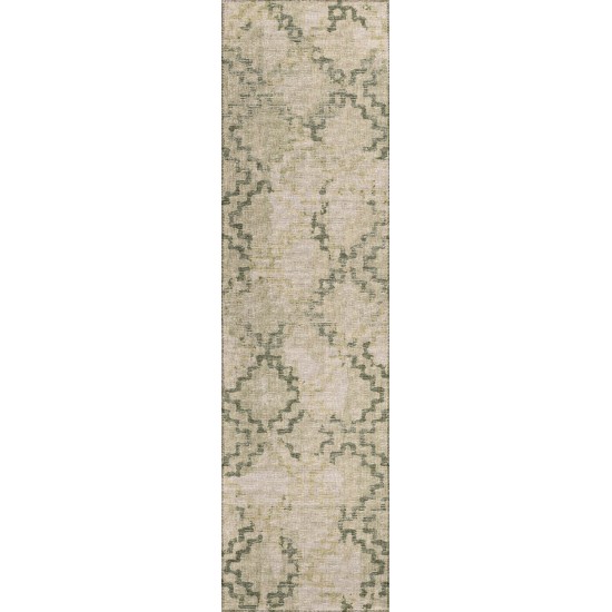 Indoor/Outdoor Sedona SN15 Moss Washable 2'3" x 10' Runner Rug