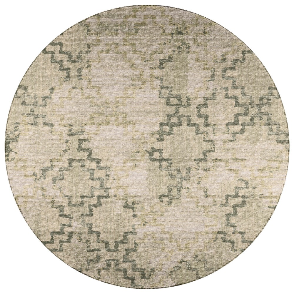 Indoor/Outdoor Sedona SN15 Moss Washable 6' x 6' Round Rug