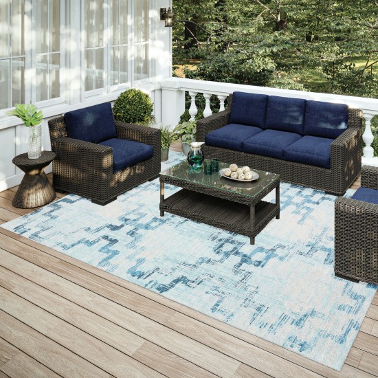 Indoor/Outdoor Sedona SN15 Skydust Washable 10' x 14' Rug