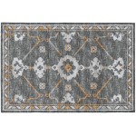 Indoor/Outdoor Sedona SN16 Charcoal Washable 1'8" x 2'6" Rug