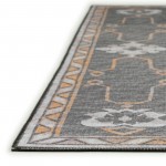 Indoor/Outdoor Sedona SN16 Charcoal Washable 1'8" x 2'6" Rug