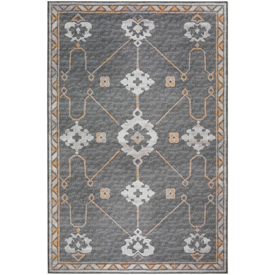 Indoor/Outdoor Sedona SN16 Charcoal Washable 10' x 14' Rug