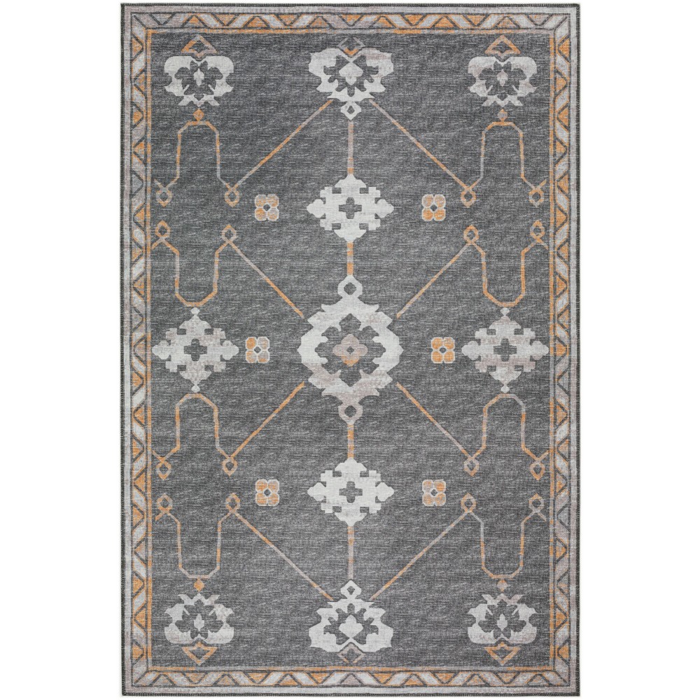 Indoor/Outdoor Sedona SN16 Charcoal Washable 10' x 14' Rug