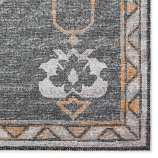 Indoor/Outdoor Sedona SN16 Charcoal Washable 2'3" x 7'6" Runner Rug