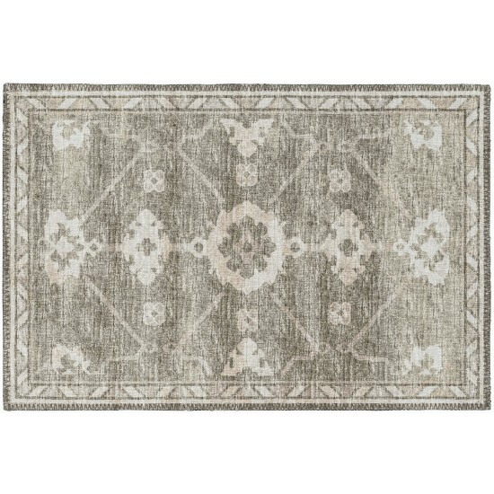 Indoor/Outdoor Sedona SN16 Khaki Washable 1'8" x 2'6" Rug