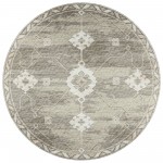Indoor/Outdoor Sedona SN16 Khaki Washable 4\' x 4\' Round Rug