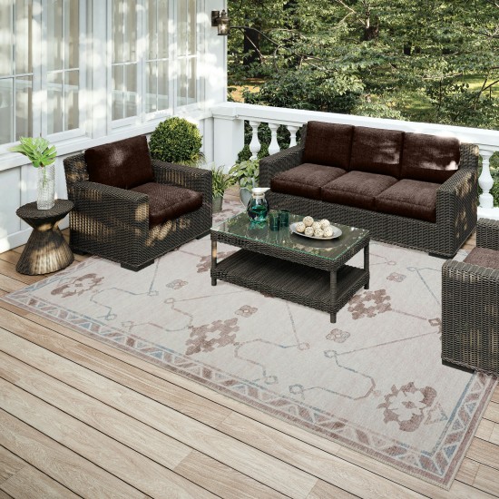 Indoor/Outdoor Sedona SN16 Parchment Washable 10' x 14' Rug