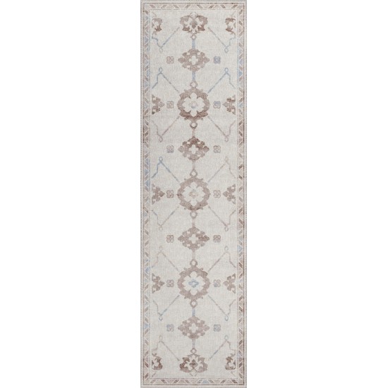 Indoor/Outdoor Sedona SN16 Parchment Washable 2'3" x 7'6" Runner Rug