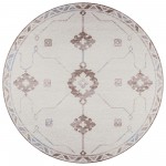 Indoor/Outdoor Sedona SN16 Parchment Washable 4' x 4' Round Rug