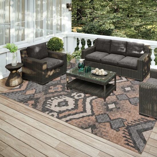 Indoor/Outdoor Sedona SN2 Bison Washable 10' x 14' Rug