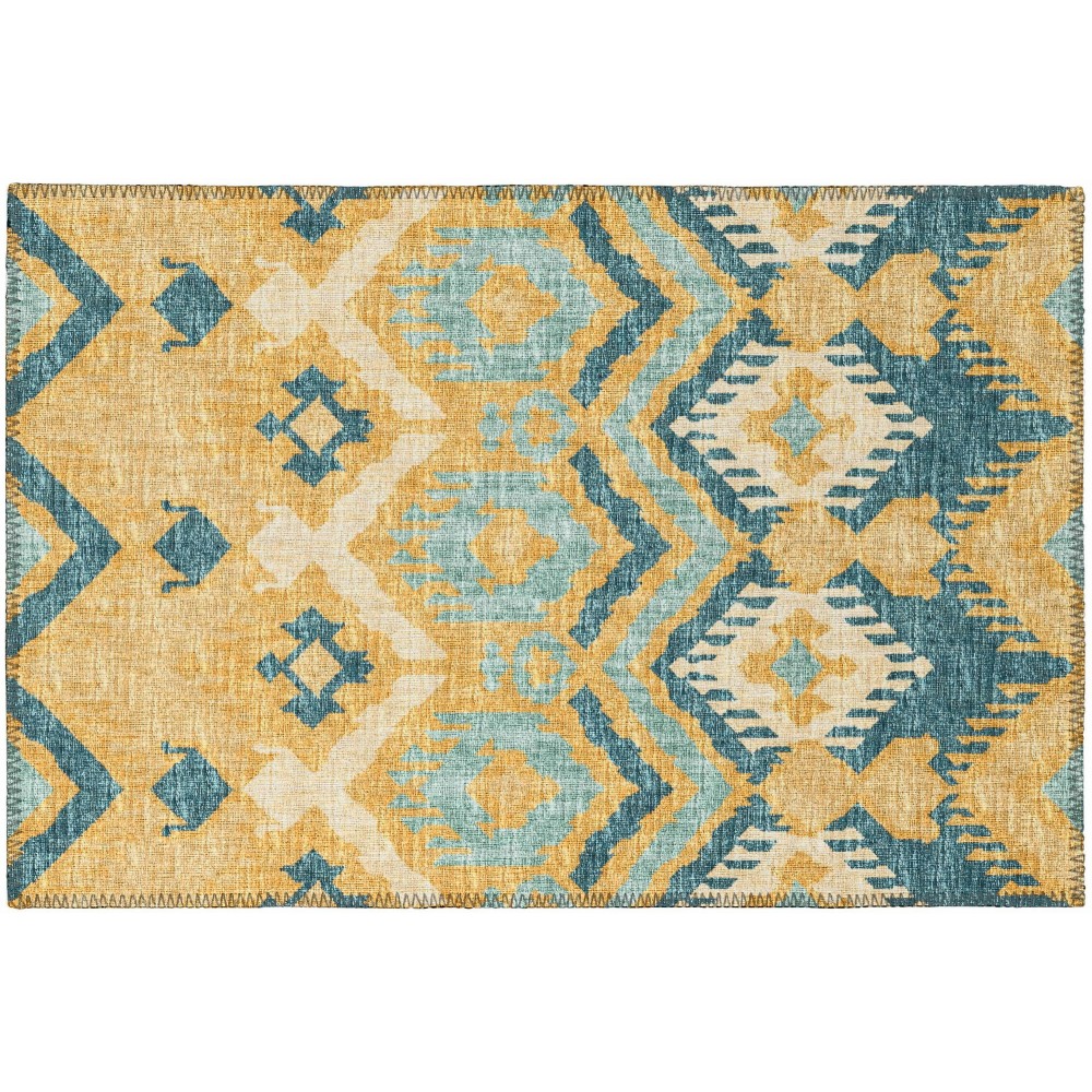 Indoor/Outdoor Sedona SN2 Marigold Washable 1'8" x 2'6" Rug