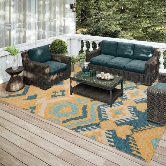 Indoor/Outdoor Sedona SN2 Marigold Washable 3' x 5' Rug