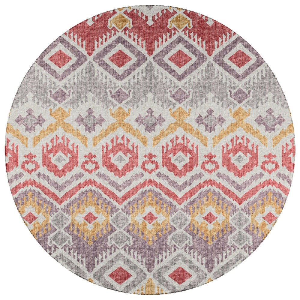 Indoor/Outdoor Sedona SN2 Passion Washable 10' x 10' Round Rug