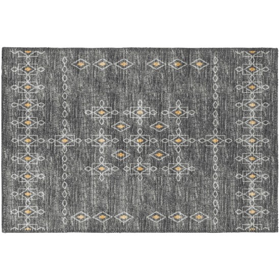 Indoor/Outdoor Sedona SN3 Charcoal Washable 1'8" x 2'6" Rug