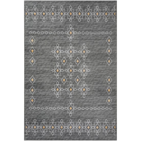 Indoor/Outdoor Sedona SN3 Charcoal Washable 10' x 14' Rug