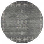 Indoor/Outdoor Sedona SN3 Charcoal Washable 10' x 10' Round Rug