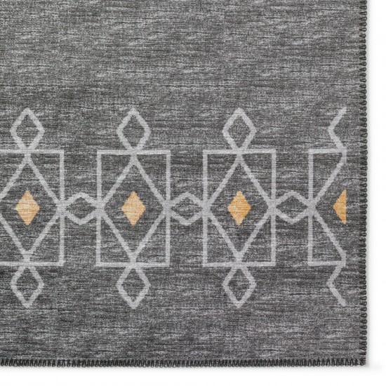 Indoor/Outdoor Sedona SN3 Charcoal Washable 2'3" x 7'6" Runner Rug