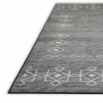 Indoor/Outdoor Sedona SN3 Charcoal Washable 2'3" x 7'6" Runner Rug