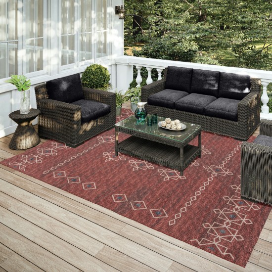 Indoor/Outdoor Sedona SN3 Paprika Washable 10' x 14' Rug