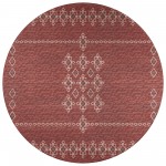 Indoor/Outdoor Sedona SN3 Paprika Washable 10\' x 10\' Round Rug