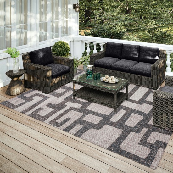 Indoor/Outdoor Sedona SN4 Pebble Washable 10' x 14' Rug