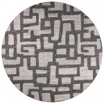 Indoor/Outdoor Sedona SN4 Pebble Washable 8\' x 8\' Round Rug