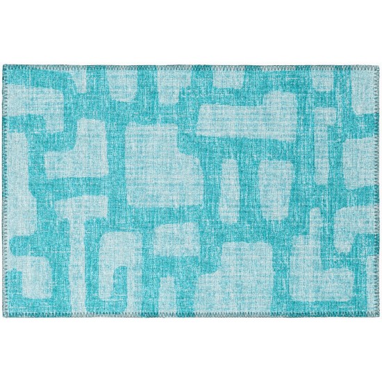 Indoor/Outdoor Sedona SN4 Robins Egg Washable 1'8" x 2'6" Rug