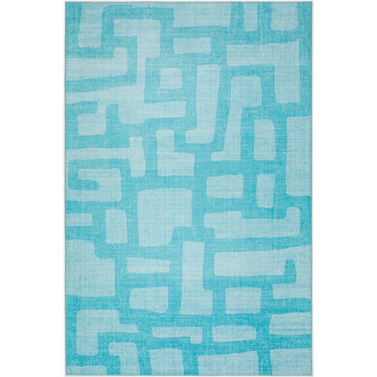 Indoor/Outdoor Sedona SN4 Robins Egg Washable 10' x 14' Rug