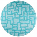 Indoor/Outdoor Sedona SN4 Robins Egg Washable 10' x 10' Round Rug