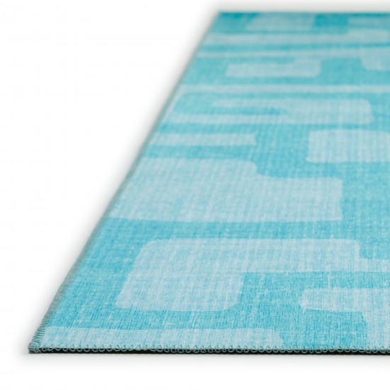 Indoor/Outdoor Sedona SN4 Robins Egg Washable 10' x 10' Round Rug