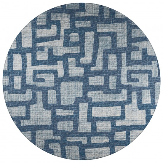 Indoor/Outdoor Sedona SN4 Storm Washable 4' x 4' Round Rug