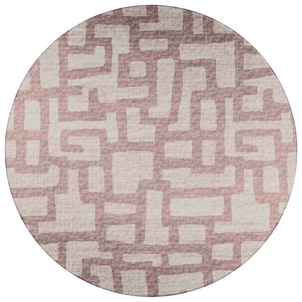 Indoor/Outdoor Sedona SN4 Taupe Washable 6' x 6' Round Rug