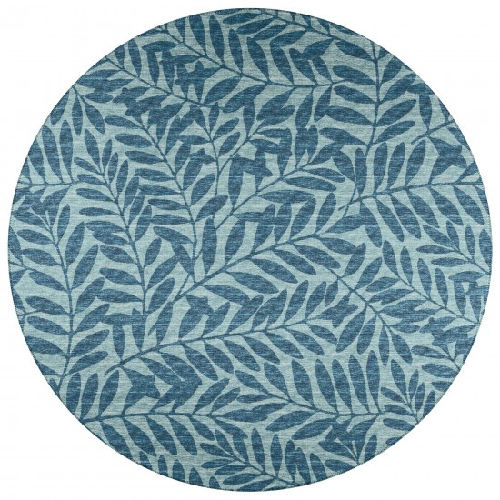 Indoor/Outdoor Sedona SN5 Denim Washable 10' x 10' Round Rug