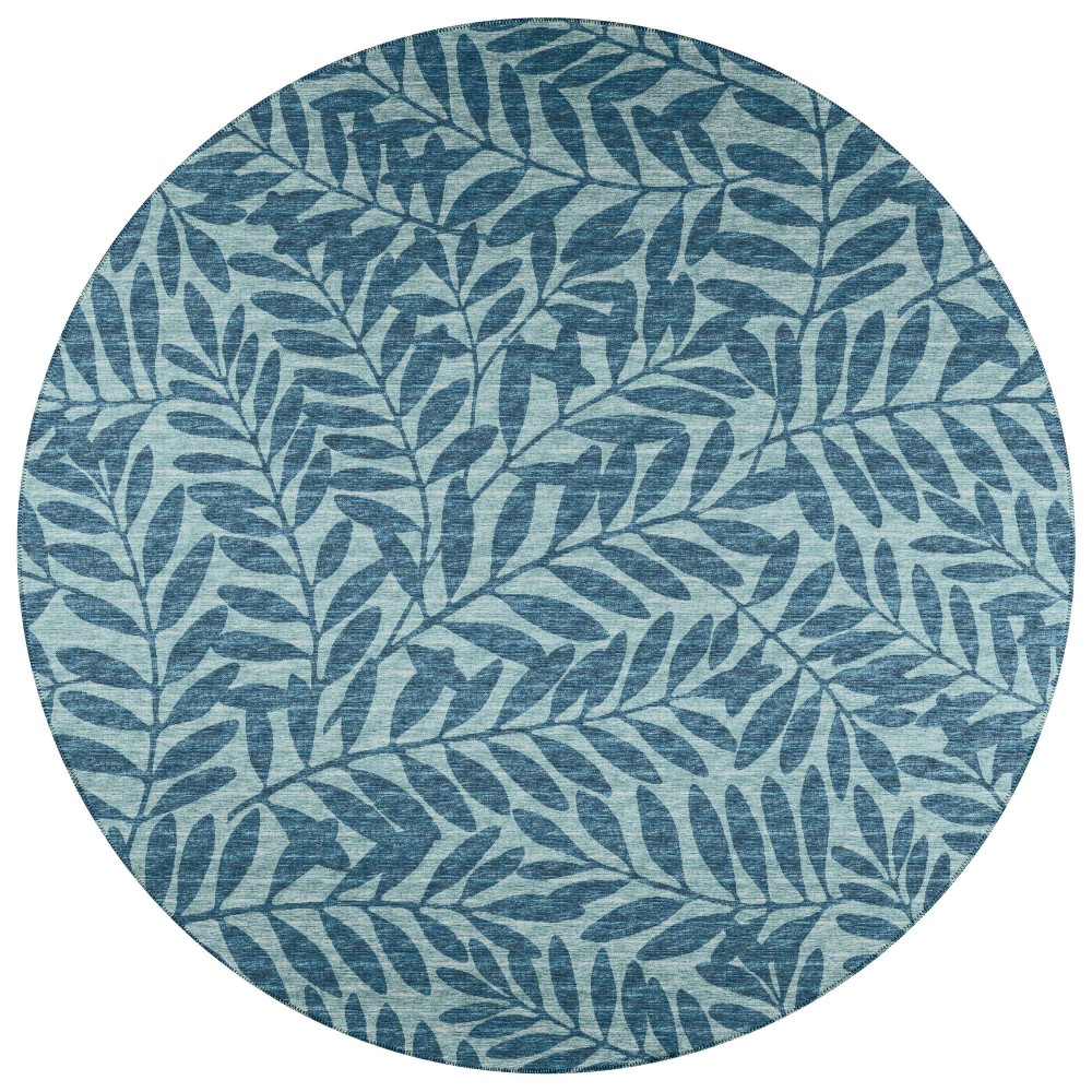 Indoor/Outdoor Sedona SN5 Denim Washable 4' x 4' Round Rug