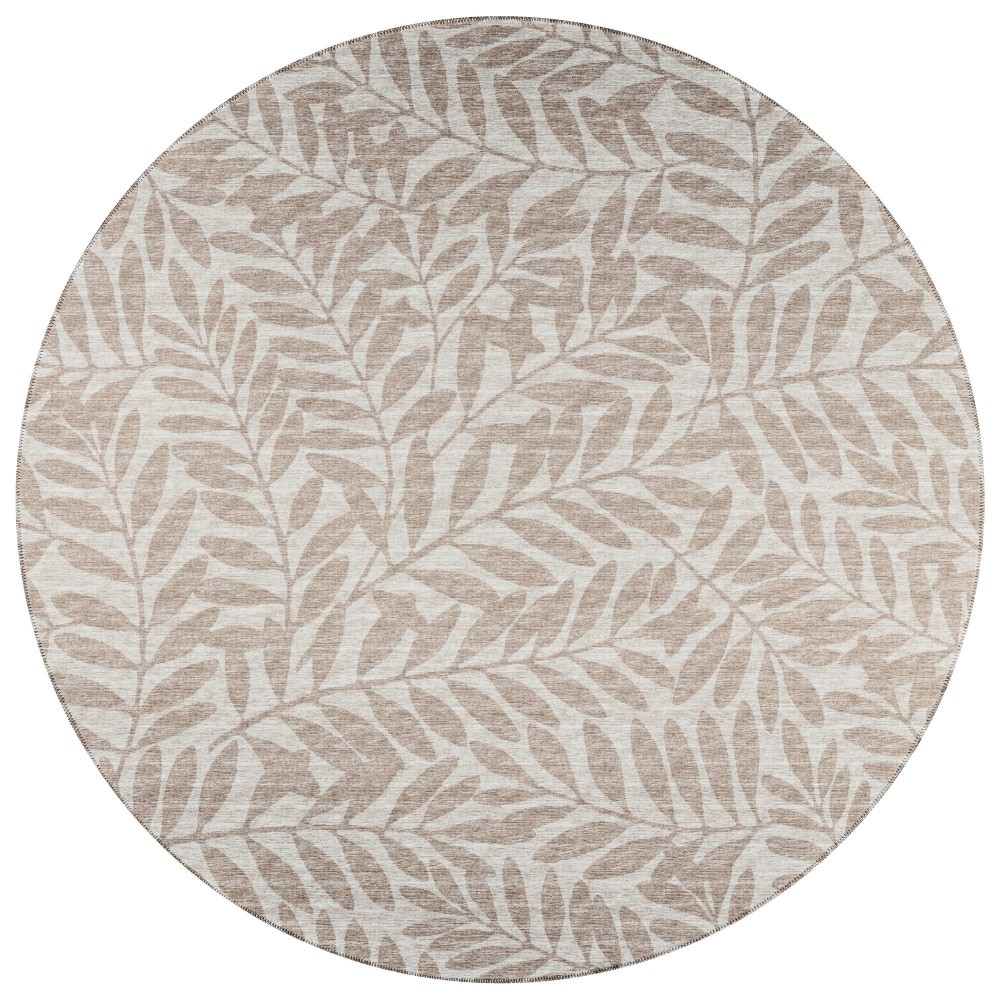 Indoor/Outdoor Sedona SN5 Putty Washable 8' x 8' Round Rug
