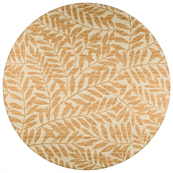 Indoor/Outdoor Sedona SN5 Wheat Washable 8' x 8' Round Rug