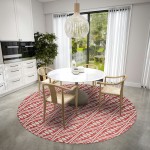 Indoor/Outdoor Sedona SN6 Clay Washable 8' x 8' Round Rug