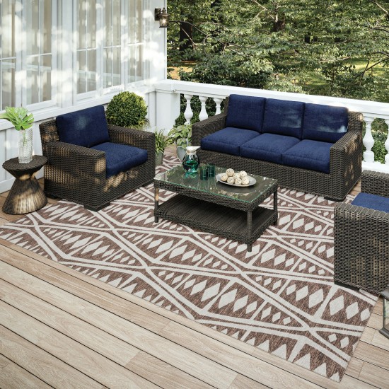 Indoor/Outdoor Sedona SN6 Coffee Washable 10' x 14' Rug