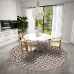 Indoor/Outdoor Sedona SN6 Coffee Washable 8' x 8' Round Rug